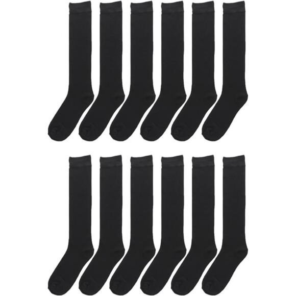 12 Pairs Women Knee High Socks - Picture 2 of 6